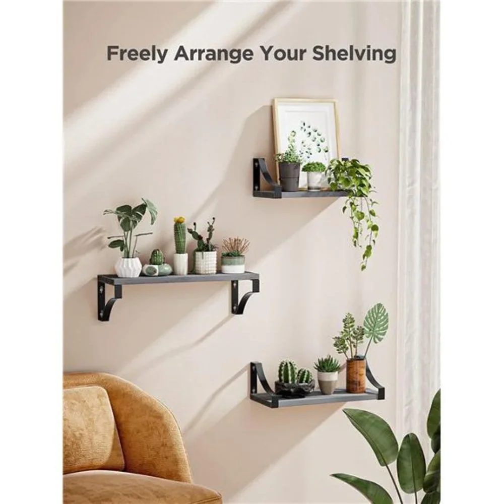 Floating Shelves Wall Mounted Set of 3 Bedroom Bathroom Kitchen Laundry Room